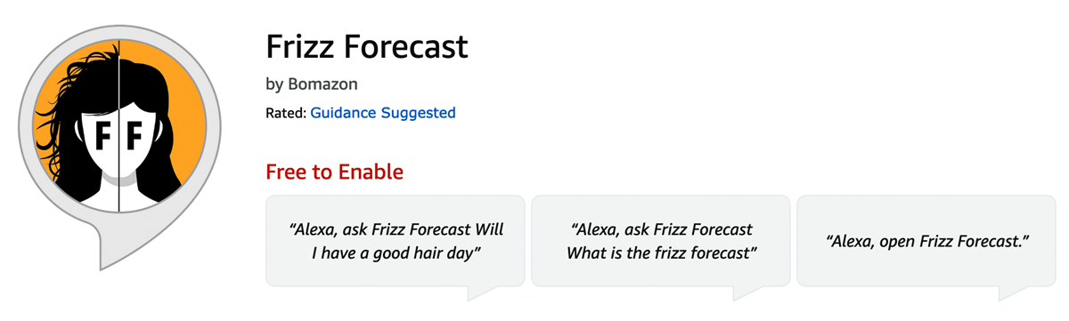 frizz forecasts amazon alexa alexa ask frizz forecasting