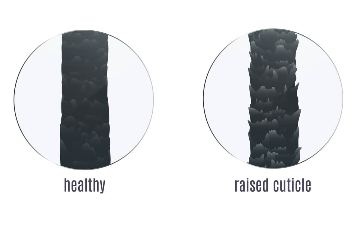 use thermal protector to prevent breakage and damage damage causes a coarse hair texture