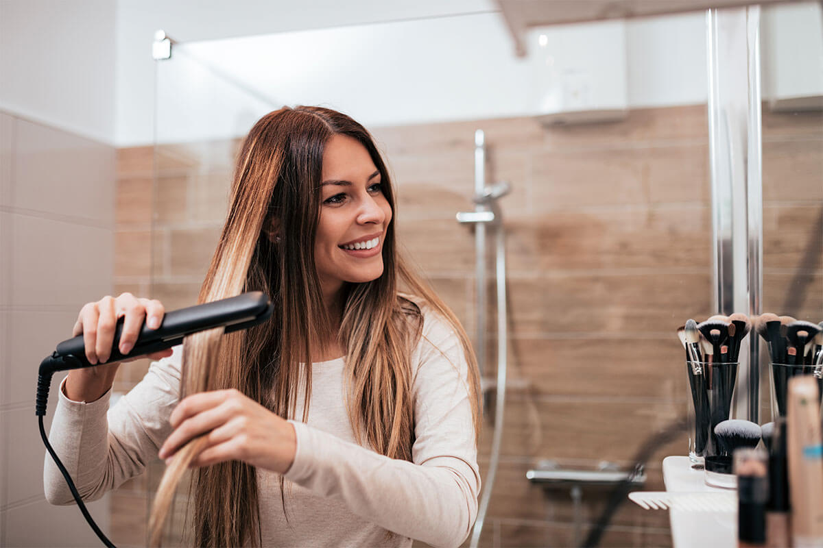 at high temperature hair breaks pull your hair taut while using a flat iron with ceramic plates