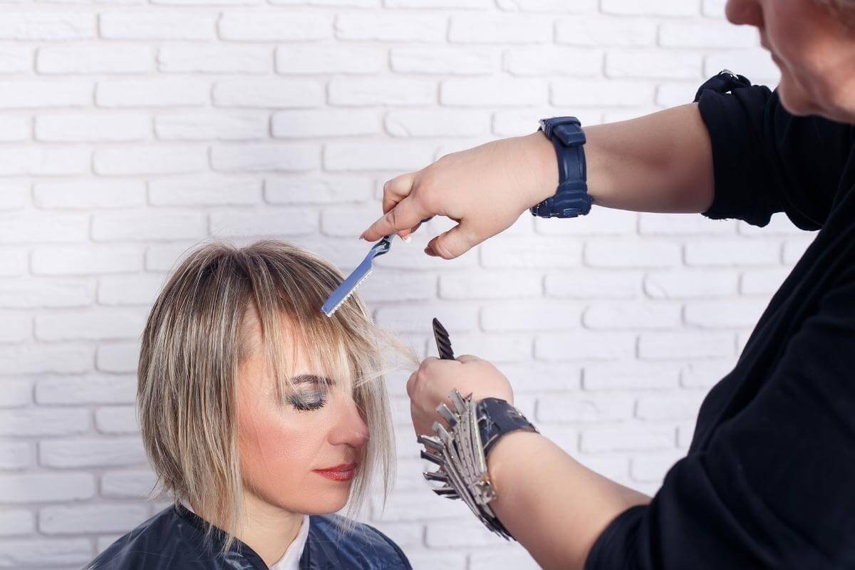 damaged hair from razor cut