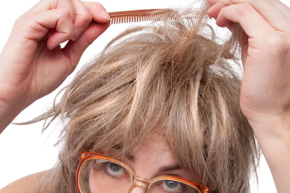 tease gently without causing more damage with a fine tooth comb