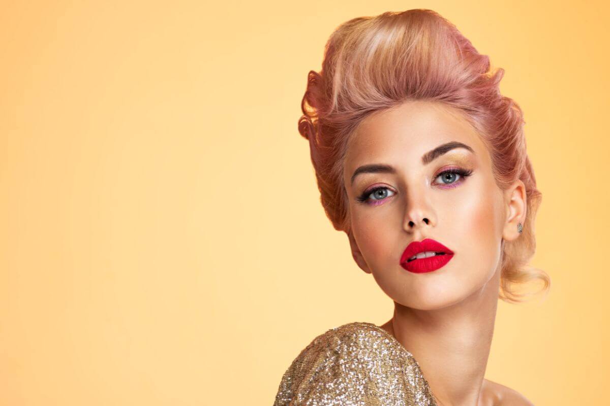 use blow dryers to create lift for a tousled pompadour