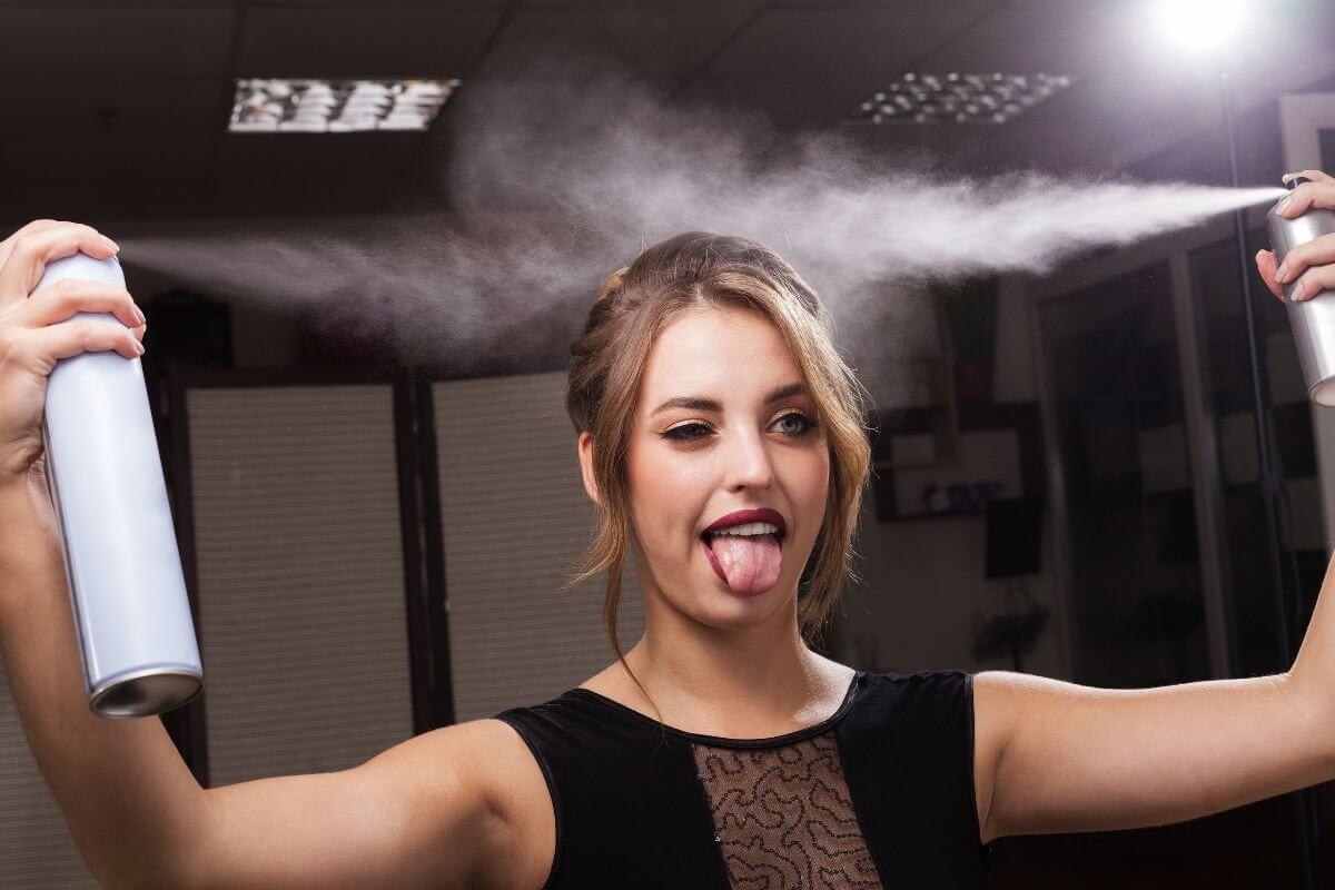use heat styling tools and sprays to create volume from roots but be careful not to overheat hair follicles