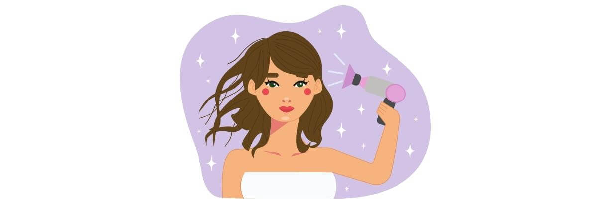 taming frizzy hair when blow drying