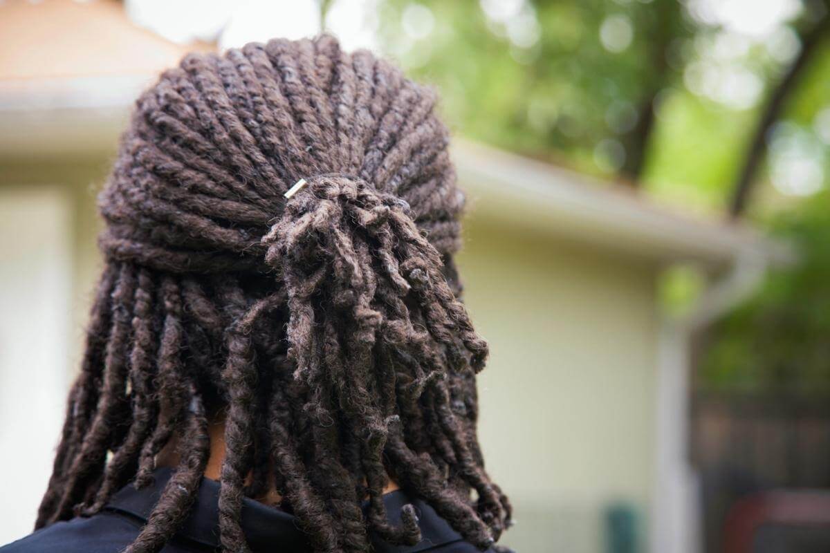 dirty human hair dread extensions dreadlocks with buildup of products