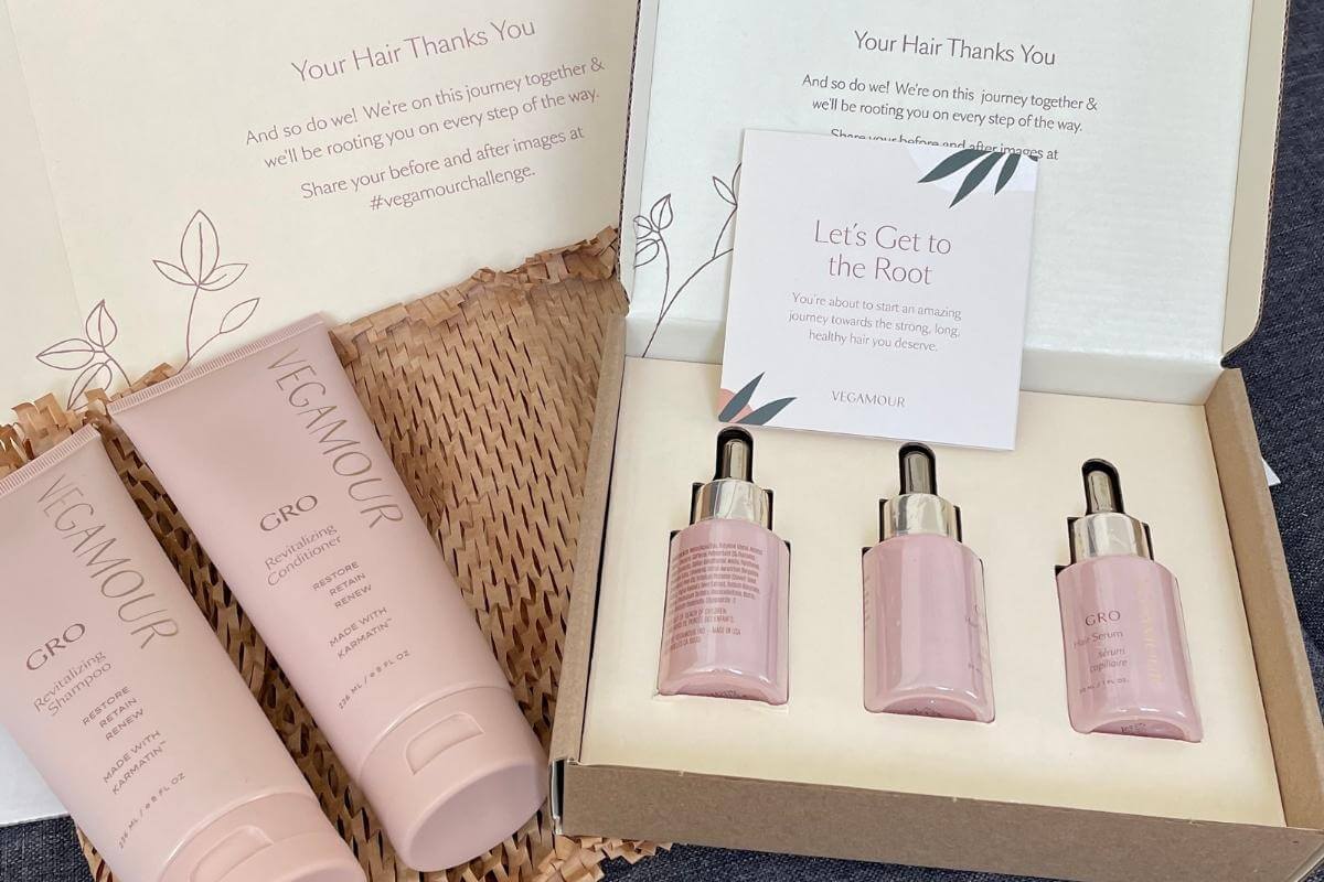 vegamour pictures after receiving box vegamour advanced hair serum