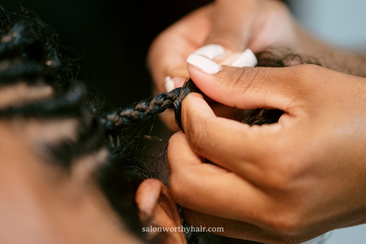 hair secured in twists and braids braids are better for coily and kinky hair types
