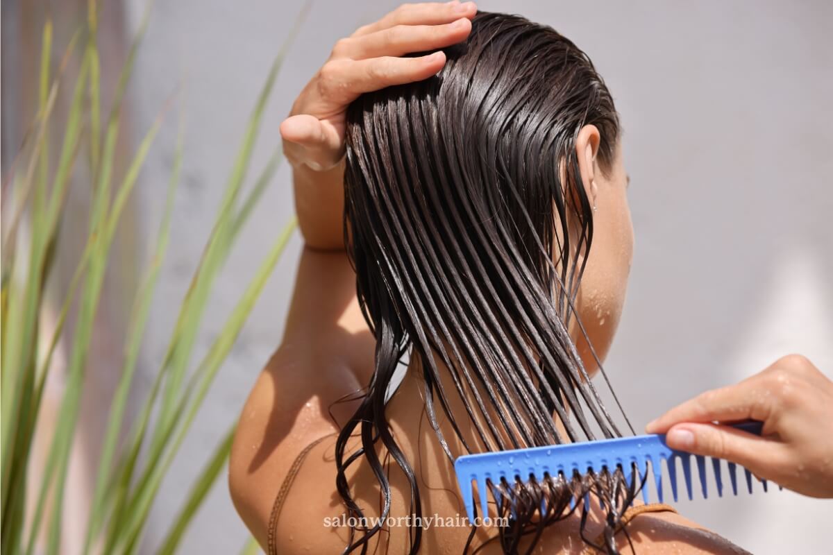 frizzy hair deep conditioning treatment to hydrate and nourish