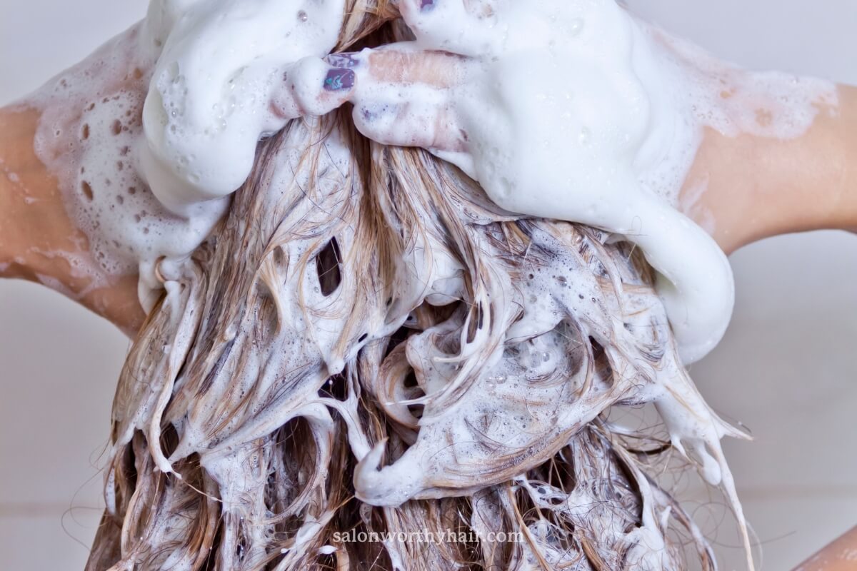 to prevent greasy and oily hair after shower you must wash your hair properly by rinsing out all the shampoo and conditioner that leaves greasy residue