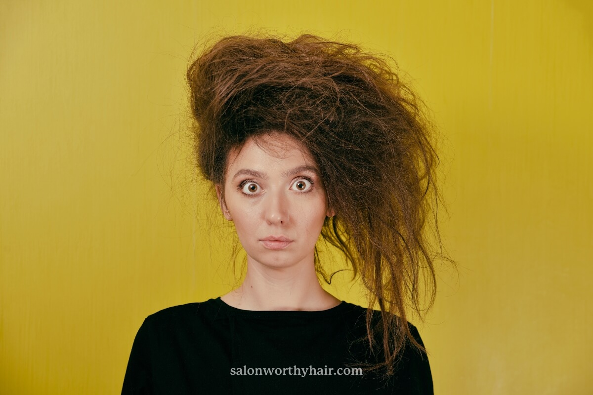type of frizz that is commonly known as dry frizz that explodes into a mass of hair