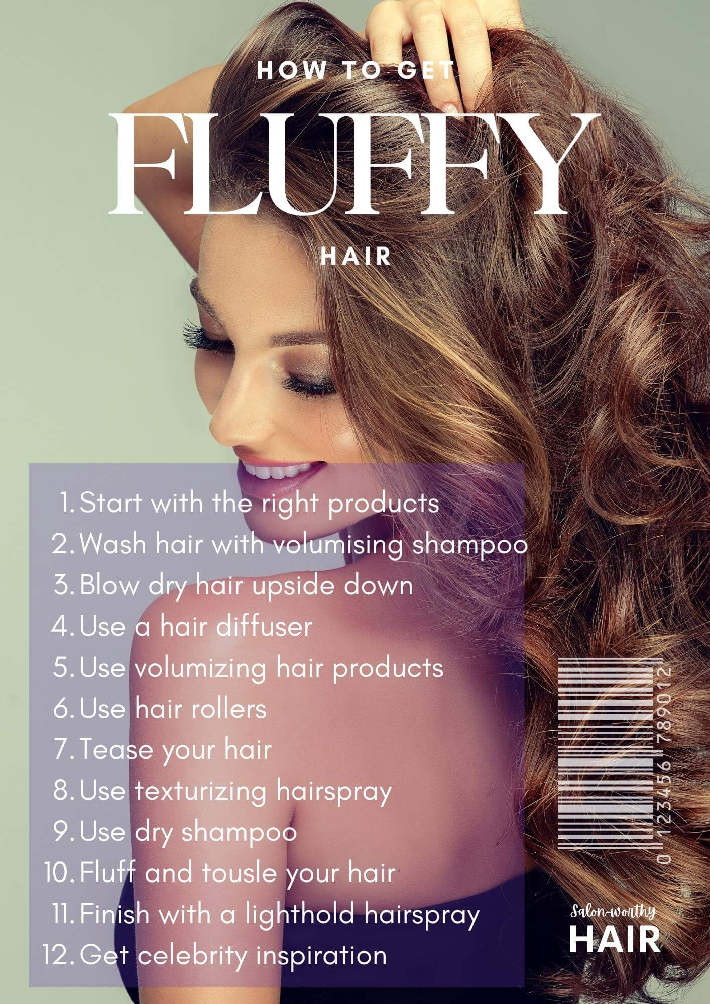 how to make hair fluffy step-by-step