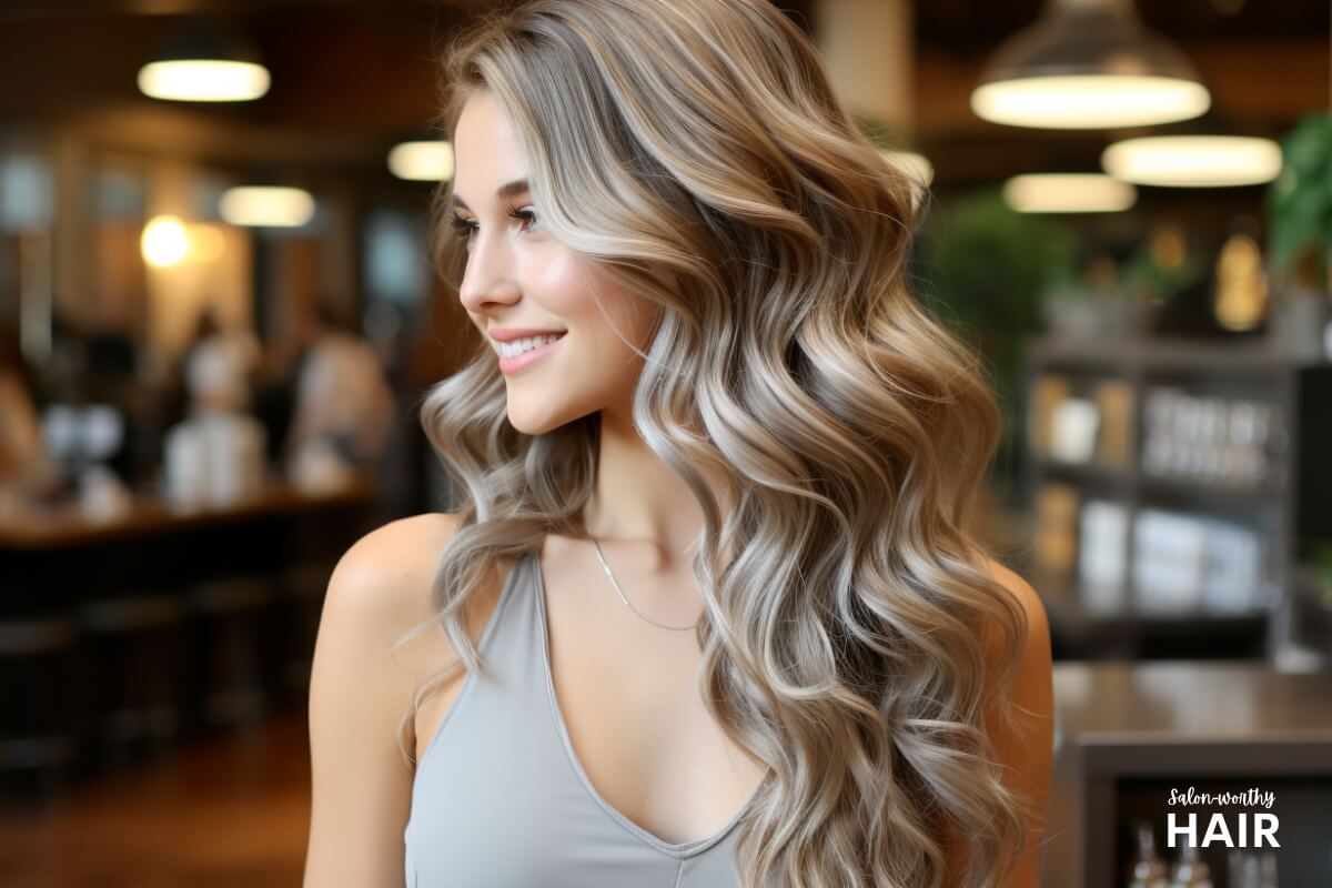 Ash blonde has cool, grayish undertones, with a silvery, more muted hue. It neutralizes red or orange brassiness