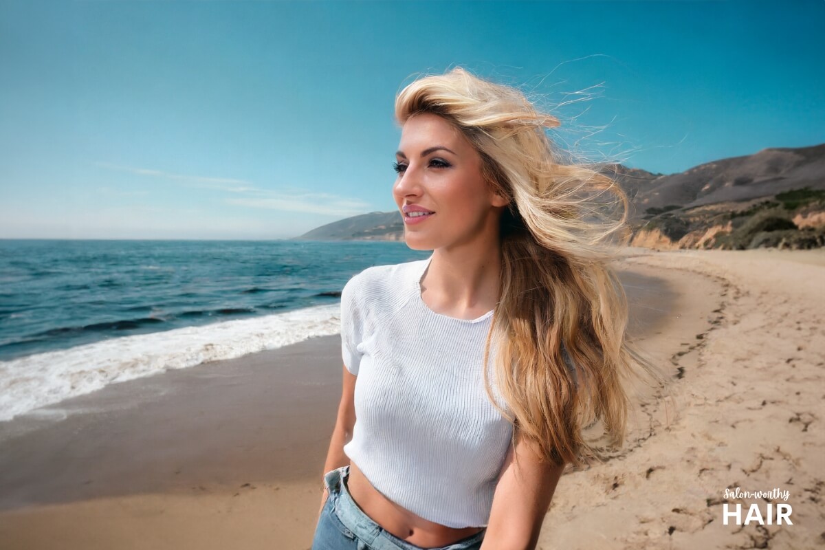 california blonde hair style capturing the laidback west coat vibe