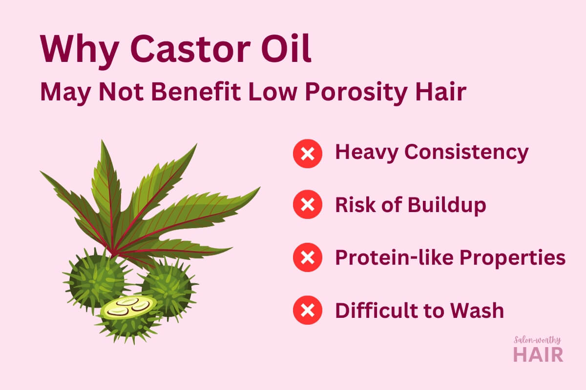 reasons why not to use castor oil on hair with low porosity