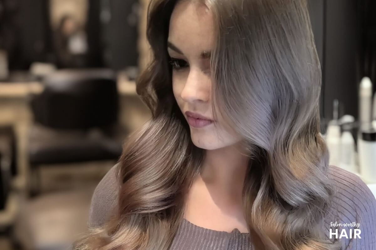 mushroom blonde is a neutral, ashy blend of brunette and blonde with earthy undertones.