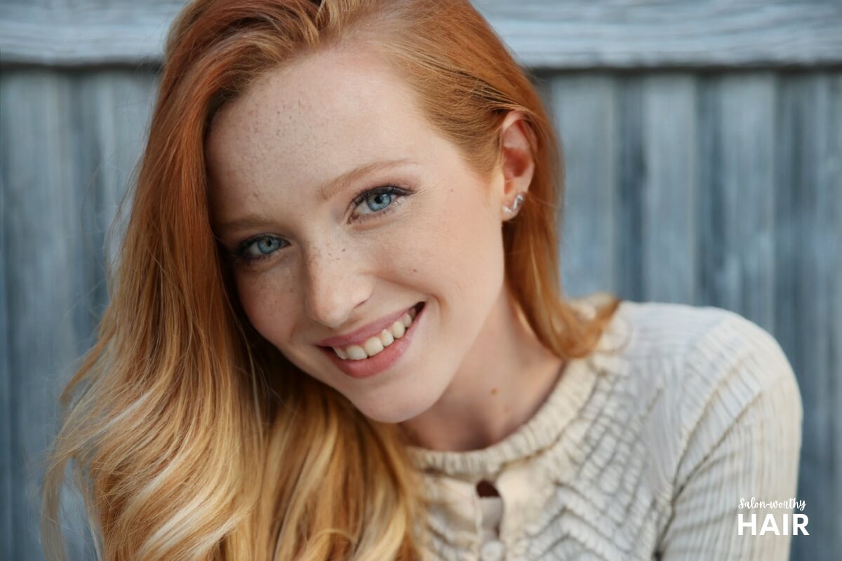 woman with natural red blonde hair